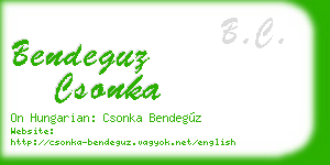 bendeguz csonka business card